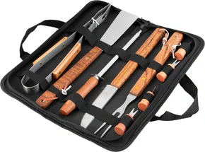 Kit Churrasco 10 Peças Aço Inox com Estojo Vonder