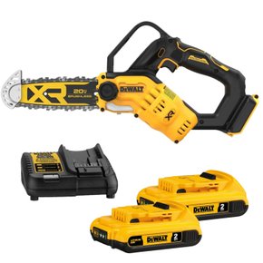 Kit Eletrosserra de Poda DCCS623 + 2 Baterias 2Ah + Carregador DeWalt