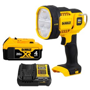 Kit Lanterna DCL043 + Bateria 4Ah + Carregador DeWalt