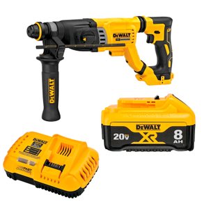 Kit Martelete DCH263B + Bateria 8Ah + Carregador DeWalt