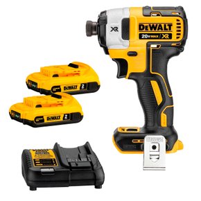 Kit Parafusadeira de Impacto DCF887B-B3 + 2 Baterias 2Ah + Carregador DeWalt