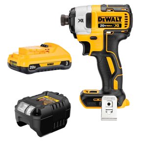 Kit Parafusadeira de Impacto DCF887B-B3 + Bateria 3Ah + Carregador DeWalt
