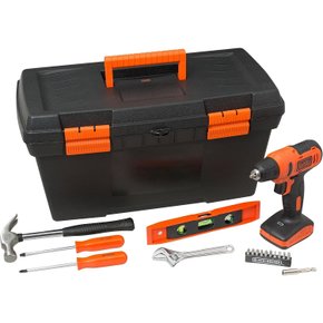 Kit Parafusadeira Furadeira 12v 18 Acessórios + Caixa LD12SA-BR Black & Decker