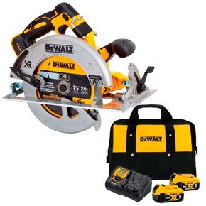 Kit Serra Circular DCS570B-B3 + 2 Baterias 5Ah + Carregador + Bolsa DeWalt