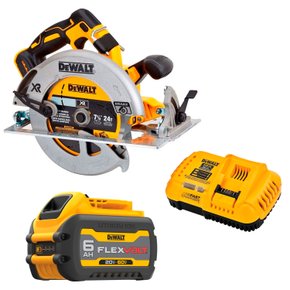 Kit Serra Circular DCS570B-B3 + Bateria 6Ah + Carregador DeWalt