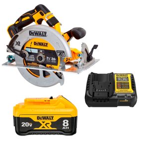 Kit Serra Circular DCS570B-B3 + Bateria 8Ah + Carregador DeWalt