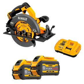 Kit Serra Circular DCS578B-B3 + 2 Baterias 6Ah + Carregador DeWalt