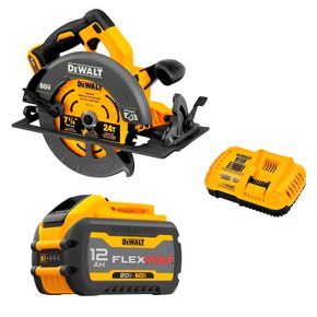 Kit Serra Circular DCS578B-B3 + Bateria 12Ah + Carregador DeWalt