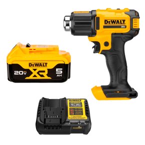 Kit Soprador Térmico DCE530B + Bateria 5Ah + Carregador DeWalt
