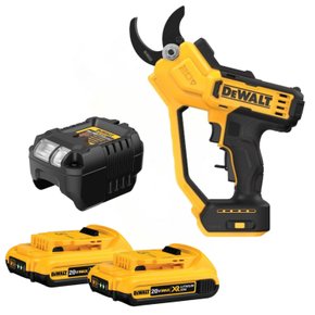 Kit Tesoura de Poda DCPR320B + 2 Baterias 2Ah + Carregador DeWalt