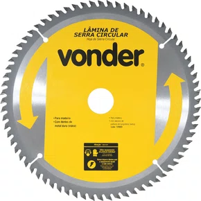 Lâmina Serra Circular Videa 450 x 30 mm 60 Dentes Vonder