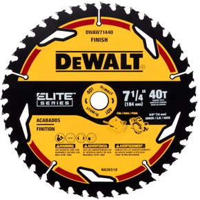 Lâmina Serra Circular Elite Series 7-1/4" (184mm) 40 dentes DWAW71440 DeWalt