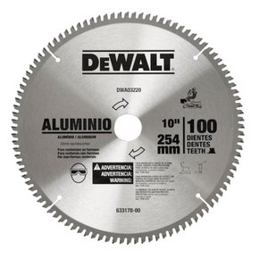 Lâmina Serra Esquadria 10" 100 Dentes Aluminio DWA03220 DeWalt