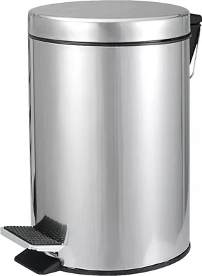 Lixeira Redonda 3L Aço Inox com Pedal Vonder