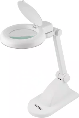 Lupa Articulada 1,75X com LED e Base para Bancada Vonder