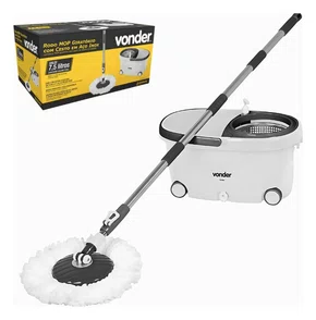 Mop Giratório com Cesto em Aço Inox 7,5L Vonder