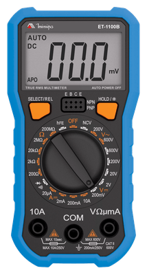 Multímetro Digital 600V 200Mohms De Resistência ET-1100B Minipa