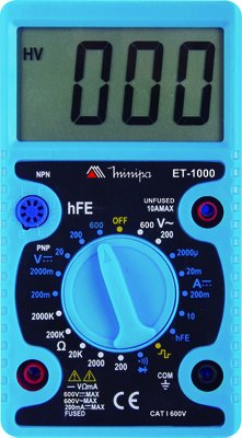 Multímetro Digital 600V Com Gerador De Onda Quadrada ET-1000 Minipa