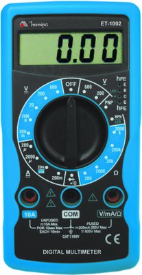 Multímetro Digital 600V Suporte Traseiro ET-1002 Minipa