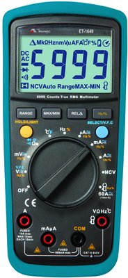 Multímetro Digital 600V True Rms, Ncv, Capacitância, Frequência, Filtro Vfc ET-1649 Minipa
