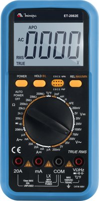 Multímetro Digital True Rms, Capacitância, Frequência, Indutância ET-2082E Minipa