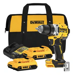 Parafusadeira/Furadeira 1/2" 20V MAX Li-Ion Brushless com 2 Baterias 2 Ah + Carregador + Bolsa DCD801D2-BR – DEWALT