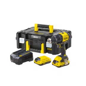 Parafusadeira Furadeira 20V 1/2" Max Li-Ion Brushless 2 Baterias Carregador e Maleta Tstak SBD716D2T-BR Stanley