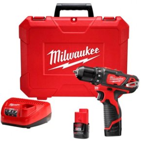Parafusadeira Furadeira 3/8" 12V 2Bat + Carregador 2407-259N Milwaukee