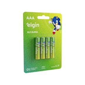 Pilha Alcalina AAA Palito Blister Com 4 Peças Elgin