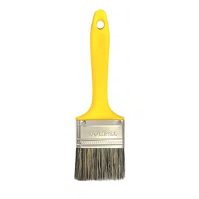 Pincel  2.1/2 " Cerda Grisalhas Cabo Amarelo Compel