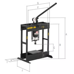 Prensa Hidráulica 10Ton Vonder