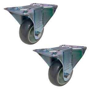 Rodízio Fixo 3” FLR 312 BP 80kg Cinza 110690 2un Rod-Car