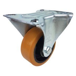 Rodízio Fixo 3” FLR 312 UFK 170kg PU Laranja Rolamento 121650 Rod-Car