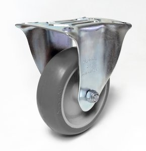 Rodízio Fixo 4” FLR 412 BP 110kg Cinza 101668 Rod-Car