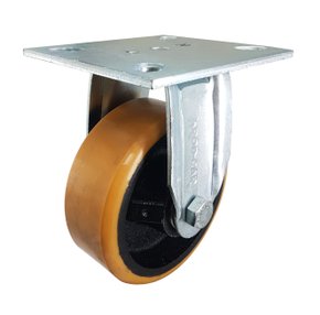 Rodízio Fixo 5” FIR 52 UFK 400kg PU Laranja Rolamento 105887 Rod-Car