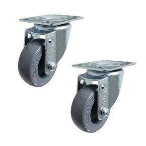 Rodízio Giratório 2” GLR 210 4” BP 45kg Cinza 100514 2un Rod-Car