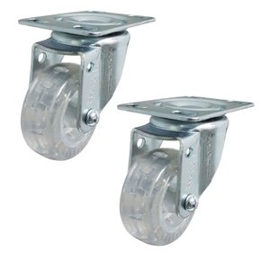 Rodízio Giratório 2” GLR 210 GEL 30kg Incolor 123984 2un Rod-Car