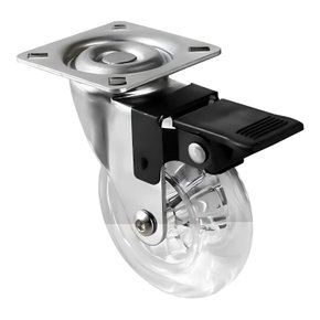 Rodízio Giratório 2” GLRO 210 GEL 30kg Incolor 123985 Rod-Car