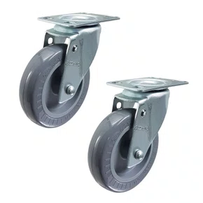 Rodízio Giratório 3” GLR 310 BP 60kg Cinza 102226 2un Rod-Car