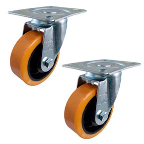 Rodízio Giratório 3” GLR 312 UFK 170kg PU Laranja 121274 2 unRod-Car