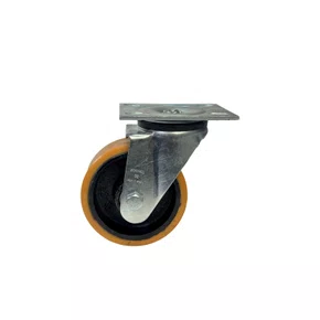 Rodizio Giratório 5” GIR 52 UFK 400kg PU Laranja Rolamento 105886 Rod-Car