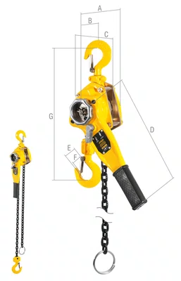 TALHA C/ALAVANCA 0,75T X 1,5M TA075 VD