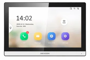 Tela LCD Touch Screen 7" Unidade Interna IP DS-KH6350-TE1-IMP Hikvision
