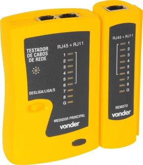TESTADOR CABOS REDE RJ11/RJ12/RJ45 VD