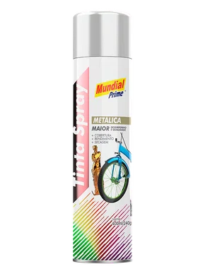 Tinta Spray Cromado 400ml Mundial Prime