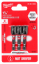 Adaptador Magnético 1/4" X 50Mm X 1/4" com 03 peças G 49-66-4522 Milwaukee