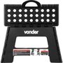 Banqueta Plástica Dobrável Preta Altura 220mm Vonder