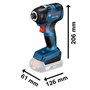 Combo 18V Parafusadeira Furadeira GSB185-LI + Chave impacto GDR18V-200 Maleta Alumínio 0615A0025X Bosch