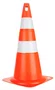 Cone de Sinalização Rígido 70 cm Laranja e Branco WPS1916 Deltaplus