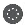 Disco de Lixa Velcro Bosch PRO F355 125mm Grão 120 com 5 Unidades
